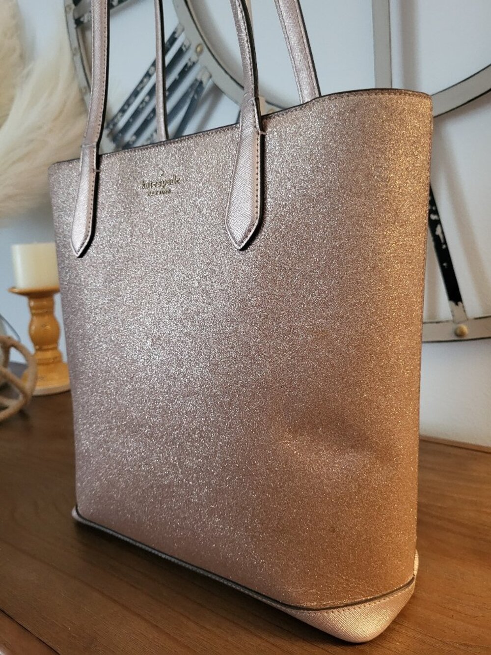Kate Spade Pink Glitter Tote Bag - Picture 2 of 9